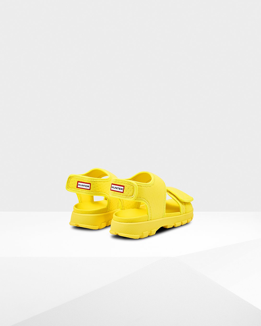 Sandały Dziecięce - Hunter Original Duże Outdoor Walking - Żółte - ELZV-90615